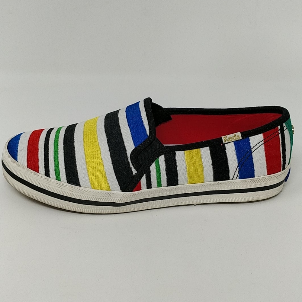 Keds Kate Spade Multicolor Striped Sneakers Size 7 - Picture 2 of 8